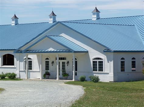 house with metal roof color hawaiian blue|ocean blue metal siding.